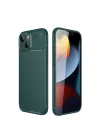 Mey İthalat®  iPhone 14 Kılıf Auto Focus Karbon Kapak - Koyu Yeşil