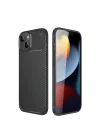 Mey İthalat®  iPhone 14 Kılıf Auto Focus Karbon Kapak - Siyah