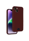 Mey İthalat®  iPhone 14 Kılıf Kelvin Kartvizitli Silikon - Bordo