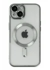Mey İthalat®  iPhone 14 Kılıf Kross Magneticsafe Kapak - Gümüş