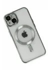 Mey İthalat®  iPhone 14 Kılıf Kross Magneticsafe Kapak - Gümüş