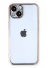 Mey İthalat®  iPhone 14 Kılıf  Lensli Silikon - Gold