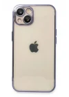 Mey İthalat®  iPhone 14 Kılıf  Lensli Silikon - Mor