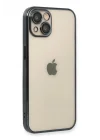 Mey İthalat®  iPhone 14 Kılıf  Lensli Silikon - Siyah