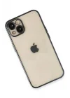 Mey İthalat®  iPhone 14 Kılıf  Lensli Silikon - Siyah
