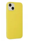 Mey İthalat®   iPhone 14 Kılıf Nano içi Kadife Silikon - Sarı
