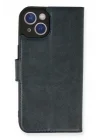 Mey İthalat®  iPhone 14 Kılıf Trend S Plus Kapaklı Kılıf - Lacivert
