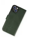 Mey İthalat®  iPhone 14 Kılıf Trend S Plus Kapaklı Kılıf - Yeşil