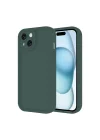 Mey İthalat®   iPhone 14 Kılıf Viera Silikon - Koyu Yeşil