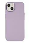 Mey İthalat®  iPhone 14 Plus Kılıf Asya Deri Silikon - Lila