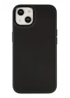 Mey İthalat®  iPhone 14 Plus Kılıf Asya Deri Silikon - Siyah