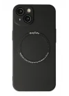 Mey İthalat®  iPhone 14 Plus Kılıf Jack Magneticsafe Lens Silikon - Siyah