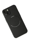 Mey İthalat®  iPhone 14 Plus Kılıf Jack Magneticsafe Lens Silikon - Siyah