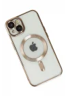 Mey İthalat®  iPhone 14 Plus Kılıf Kross Magneticsafe Kapak - Gold