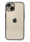 Mey İthalat®  iPhone 14 Plus Kılıf  Lensli Silikon - Siyah