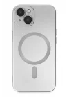 Mey İthalat®  iPhone 14 Plus Kılıf Moshi Lens Magneticsafe Silikon - Gümüş