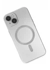 Mey İthalat®  iPhone 14 Plus Kılıf Moshi Lens Magneticsafe Silikon - Gümüş