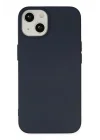 Mey İthalat®  iPhone 14 Plus Kılıf Nano içi Kadife Silikon - Lacivert