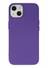 Mey İthalat®  iPhone 14 Plus Kılıf Nano içi Kadife Silikon - Mor