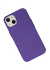 Mey İthalat®  iPhone 14 Plus Kılıf Nano içi Kadife Silikon - Mor