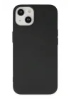 Mey İthalat®  iPhone 14 Plus Kılıf Nano içi Kadife Silikon - Siyah