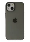 Mey İthalat®  iPhone 14 Plus Kılıf Pc Sert Şeffaf Kapak - Siyah