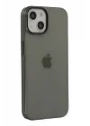 Mey İthalat®  iPhone 14 Plus Kılıf Pc Sert Şeffaf Kapak - Siyah