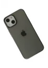 Mey İthalat®  iPhone 14 Plus Kılıf Pc Sert Şeffaf Kapak - Siyah