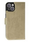 Mey İthalat®   iPhone 14 Plus Kılıf Trend S Plus Kapaklı Kılıf - Gold