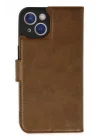 Mey İthalat®   iPhone 14 Plus Kılıf Trend S Plus Kapaklı Kılıf - Taba