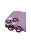 Mey İthalat®  iPhone 14 Plus Raze Metal Kamera Lens - Kırmızı