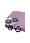 Mey İthalat®  iPhone 14 Plus Raze Metal Kamera Lens - Mor