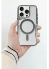 Mey İthalat®   iPhone 14 Pro Kılıf Boyi Magsafe Silikon Kapak - Siyah