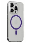 Mey İthalat®  iPhone 14 Pro Kılıf Bubble Magsafe Kapak - Mor