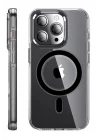 Mey İthalat®  iPhone 14 Pro Kılıf Crystal Magsafe Kapak - Siyah