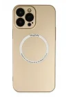 Mey İthalat®  iPhone 14 Pro Kılıf Jack Magneticsafe Lens Silikon - Gold