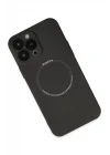 Mey İthalat®  iPhone 14 Pro Kılıf Jack Magneticsafe Lens Silikon - Siyah
