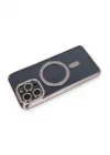 Mey İthalat®   iPhone 14 Pro Kılıf Joke Simli Magneticsafe Kılıf - Gri