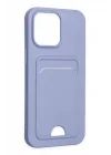 Mey İthalat®  iPhone 14 Pro Kılıf Kelvin Kartvizitli Silikon - Lila