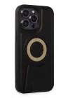 Mey İthalat®  iPhone 14 Pro Kılıf Merkür Magneticsafe Standlı Kapak - Siyah