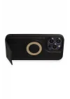 Mey İthalat®  iPhone 14 Pro Kılıf Merkür Magneticsafe Standlı Kapak - Siyah