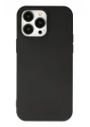 Mey İthalat®  iPhone 14 Pro Kılıf Nano içi Kadife Silikon - Siyah