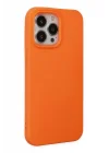 Mey İthalat®  iPhone 14 Pro Kılıf Nano içi Kadife Silikon - Turuncu