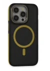 Mey İthalat®  iPhone 14 Pro Kılıf Rocky Magsafe Kapak - Siyah-Sarı