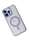Mey İthalat®  iPhone 14 Pro Kılıf Room Magneticsafe Silikon - Lila