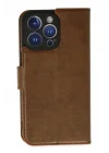 Mey İthalat®   iPhone 14 Pro Kılıf Trend S Plus Kapaklı Kılıf - Taba