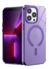 Mey İthalat®  iPhone 14 Pro Kılıf Troy Magsafe Kapak - Mor