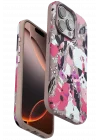Mey İthalat®  iPhone 14 Pro Max Flower Series Magsafe Kapak - Pembe