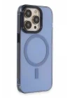 Mey İthalat®   iPhone 14 Pro Max Kılıf Anka PC Magneticsafe Sert Metal Kapak - Sierra Blue