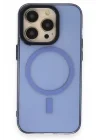 Mey İthalat®   iPhone 14 Pro Max Kılıf Anka PC Magneticsafe Sert Metal Kapak - Sierra Blue